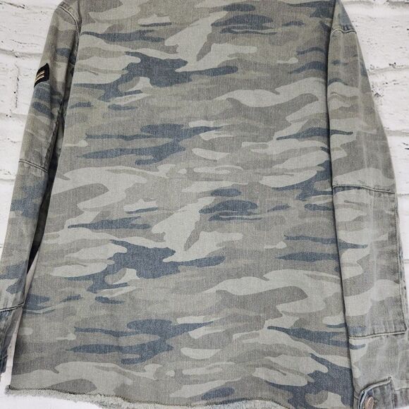 Treasure And Bond Women's Camouflage Cargo Jacket Size Small Pockets Military - Picture 6 of 13